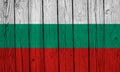 Bulgaria Flag Over Wood Planks