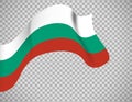 Bulgaria flag on transparent background