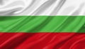 Bulgaria flag waving with the wind, 3D illustration. Royalty Free Stock Photo