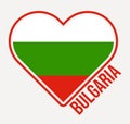 Bulgaria heart flag badge.