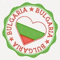 Bulgaria heart flag logo.