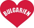 Bulgaria heart - german