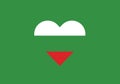 Bulgaria heart shape love symbol national flag
