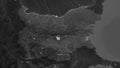 Bulgaria highlighted. Grayscale Royalty Free Stock Photo