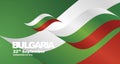 Bulgaria Independence Day flag ribbon landscape background