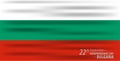 Bulgaria Independence Day. 22 September. Waving flag. Vector illustration. National Day March 3