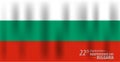 Bulgaria Independence Day. 22 September. Waving flag. Vector illustration. National Day March 3