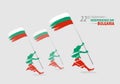 Bulgaria Independence Day. 22 September. Waving flag. Vector illustration. National Day March 3