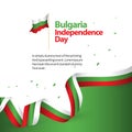 Bulgaria Independence Day Vector Design Illustration