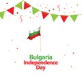 Bulgaria Independence Day Vector Design Illustration