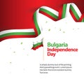 Bulgaria Independence Day Vector Design Illustration