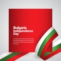 Bulgaria Independence Day Vector Design Illustration