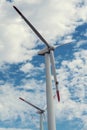 Bulgaria, Kaliakra, SEPTEMBER 3th, 2020: Two people repairing wind turbine