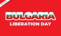 Bulgaria liberation day text effect design