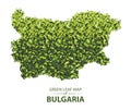 Green leaf map of bulgaria vector illustration of a forest is concept Royalty Free Stock Photo