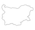 Bulgaria map with shadow