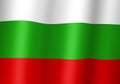 bulgaria national flag 3d illustration close up view