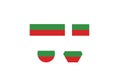 Bulgaria national flag tricolor emblem Royalty Free Stock Photo