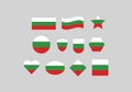Bulgaria national flag tricolor emblem Royalty Free Stock Photo