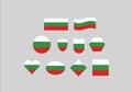 Bulgaria national flag tricolor emblem Royalty Free Stock Photo