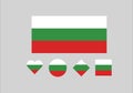 Bulgaria national flag tricolor emblem Royalty Free Stock Photo