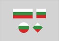 Bulgaria national flag tricolor emblem Royalty Free Stock Photo