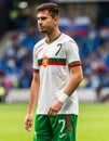 Bulgaria national football team midfielder Dominik Yankov during international friendly Russia vs Bulgaria 1-0