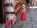 Bulgaria, Nesebr, Small Girl on the Market Place