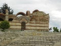 Bulgaria, Nessebar, the old town ruins of an ancient temple in summer Royalty Free Stock Photo