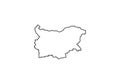 Bulgaria outline map country shape state symbol