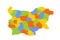 Bulgaria political map of administrative divisions
