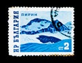 Bulgaria postage stamp shows Pirin mountain, circa 1962