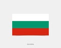 Bulgaria Rectangle flag icon with shadow