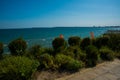 Bulgaria, Saint Vlas: Beautiful view of the sea. The landscape on the Sunny beach is a popular destination for tourists and