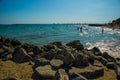 Bulgaria, Saint Vlas: Beautiful view of the sea. The landscape on the Sunny beach is a popular destination for tourists and