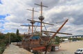 Bulgaria: Ship restaurant at Varna Beach Royalty Free Stock Photo