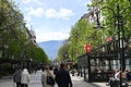 Bulgaria, Sofia, April 15, 2023: people in the Vitosha Boulevard