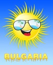 Bulgaria Sun Smiling Means Sunny 3d Illustration