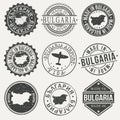 Bulgaria Travel Stamp Made In Product Stamp Logo Icon Symbol Design Insignia.