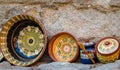 Bulgaria, typical decorated bowls and vases Royalty Free Stock Photo