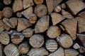 Firewood in the Bulgarian village in the mountains Royalty Free Stock Photo