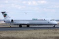 Bulgarian Air Charter jet doing taxi in airport, Munich Airport MUC