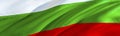 Bulgarian flag. Flag of Bulgaria. 3D Waving flag design,3D rendering. The national symbol of Bulgaria background wallpaper. 3D Royalty Free Stock Photo