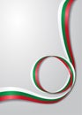 Bulgarian flag wavy background. Vector illustration.