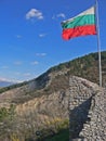 Bulgarian flag in windy day.