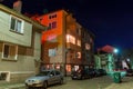 Bulgarian Light picture on a night street in the Pomorie