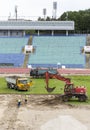 Bulgarian national stadium renovation workers