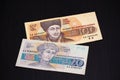 Old Bulgarian money. Bulgaria Leva banknotes.