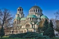 Bulgarian Orthodox cathedral dedicated to Saint Alexander Nevsky, in Sofia Royalty Free Stock Photo