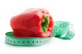 Bulgarian pepper and centimeter Royalty Free Stock Photo